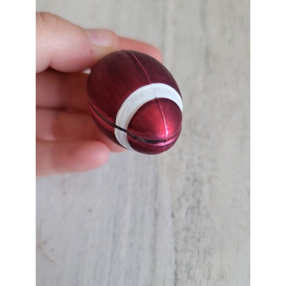 Mini blown glass football sport ornament Xmas - Picture 5 of 5